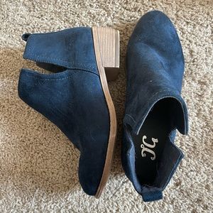 Blue Suede Booties